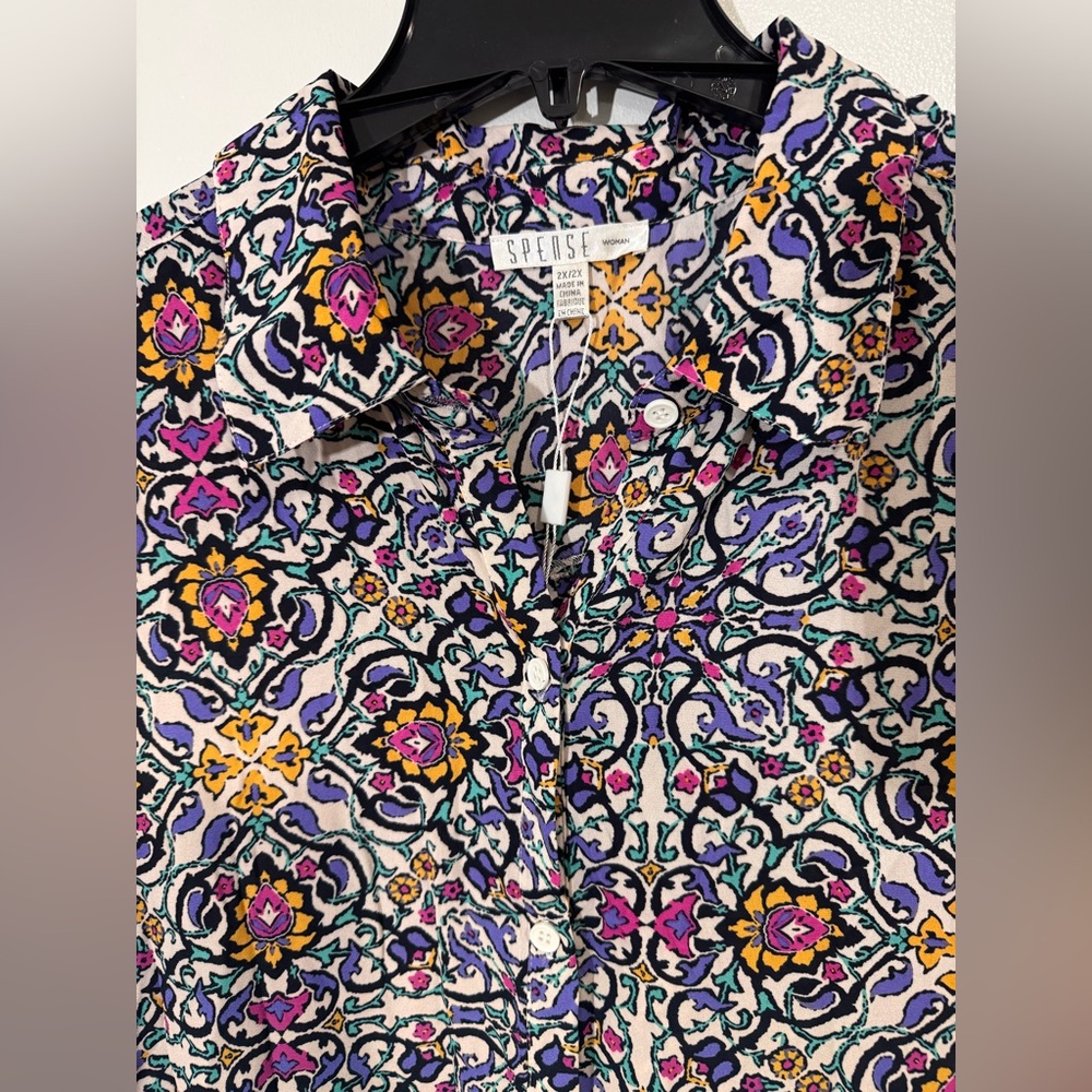 Spense Floral Sleeveless Blouse - Multicolor - Picture 5 of 7